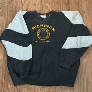 Michigan Wolverines Black and Gray Sweater Midland Tag size Large
